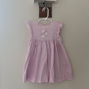 Little English Tea Dress with Patchwork Bunnies, Pink